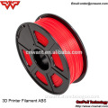colorful Red ABS 3d printer plastic filament abs